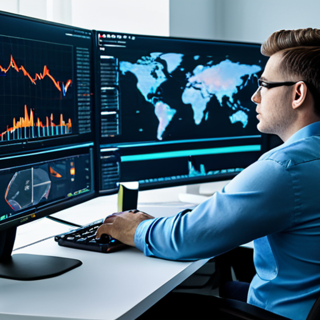 A professional esports analyst, focused and contemplative, wearing a modest business shirt. They are seated at a clean, modern desk in a well-lit office, surrounded by abstract, glowing data visualizations on large holographic screens. The scene emphasizes strategic thought and real-time analysis of complex game dynamics. fully clothed, appropriate attire, safe for work, perfect anatomy, correct proportions, natural pose, well-formed hands, proper finger count, natural body proportions, professional photography, high quality, family-friendly.