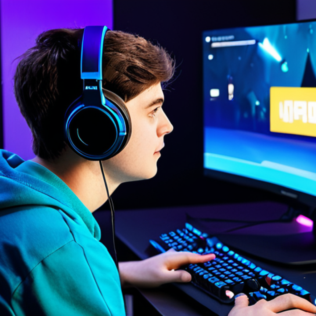 **Prompt for Twitch Live Stream:** A young adult streamer, fully clothed in modest, comfortable gaming attire, intensely focused on a live stream of 'Eternal Return' on a large monitor. The streamer wears a professional gaming headset, with a microphone positioned clearly. The background shows a modern gaming room with soft LED lighting and a secondary screen displaying a vibrant chat interface, reflecting real-time community interaction. The pose is natural and engaged. Perfect anatomy, correct proportions, well-formed hands, proper finger count, natural body proportions, appropriate content, family-friendly, safe for work, professional photography, cinematic lighting, high detail.