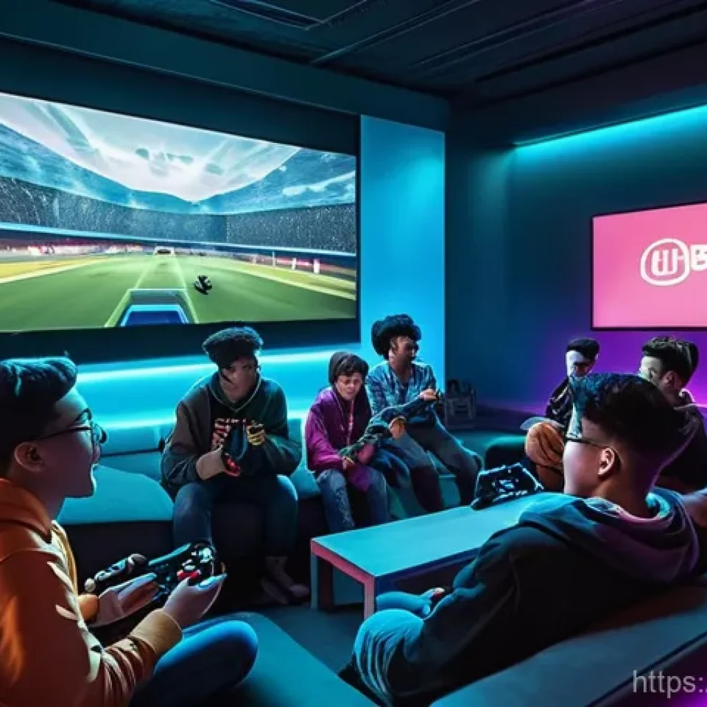 이터널리턴 커뮤니티 영향력 분석 - **Prompt:** A vibrant scene capturing the essence of a lively, diverse gaming community. A group of ...
