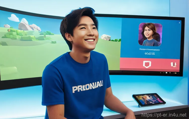 이터널리턴 콘텐츠 크리에이터 지원 - **"A Creator's Journey on Lumia Island"**: A dynamic and vibrant illustration featuring a young, div...