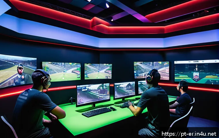 이터널리턴 랭크 포인트 계산법 - A dynamic esports tournament scene set in a modern Brazilian gaming arena, featuring diverse young a...
