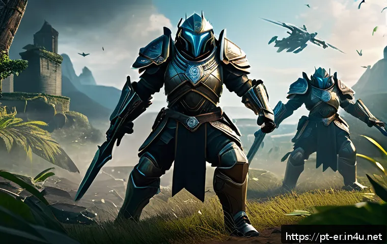 이터널리턴 인기 캐릭터 승률 통계 - A dynamic battle scene featuring versatile game characters in a lush, detailed fantasy map environme...