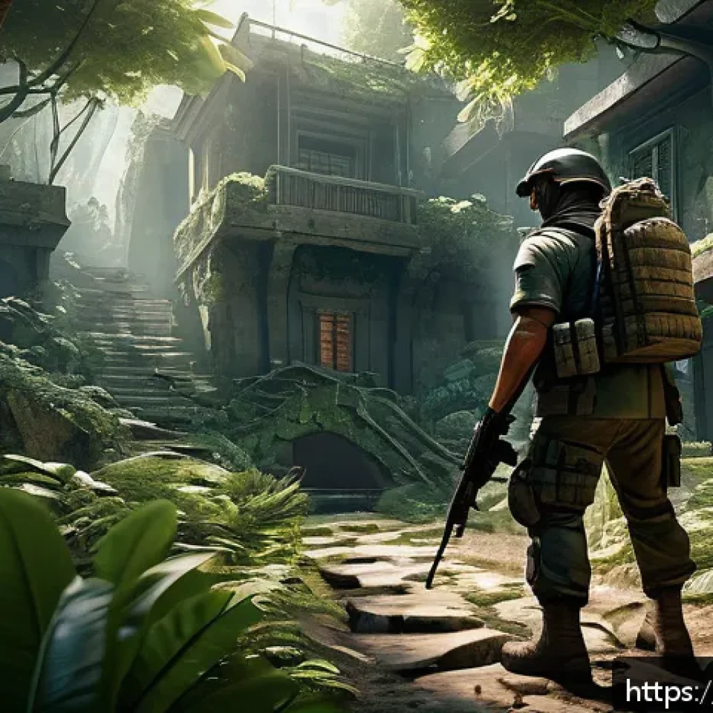 이터널리턴 신규 지역 루트 확인 - A dynamic gaming scene set in a lush, strategic map environment featuring a skilled player character...